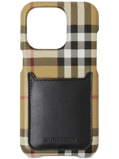 burberry coated canvas nova check cell phone case holder|Burberry phone case.